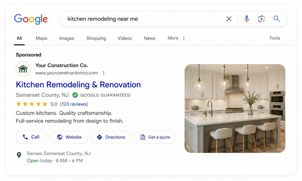 Search discovery result mockup
